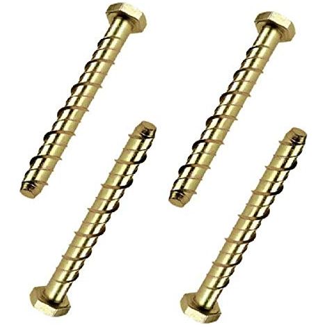 Boulon auto taraudeur à tête hexagonale pour béton/maçonnerie, Set de 4 Pièces