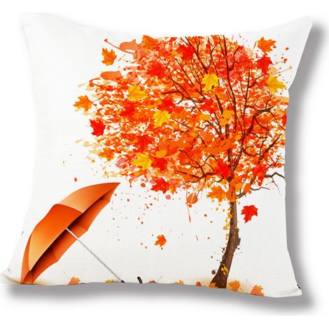 Dekorativer Kissenbezug zum Valentinstag, Baumwolle, 50 x 50 cm, rotes Baum- und Herzmotiv, Fahrrad-, Sofa- und Auto-Motiv, Stil F (1/5)