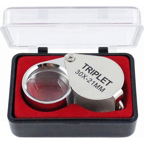 Allecto Plus - Lupa de bolsillo 30X con lente de joyero, lupa portátil - Para aficionados a la numismática y la joyería. (1/5)