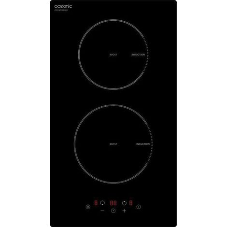 Oceanic – Plaque induction encastrable 2 foyers 3500W – Surface en verre – 9 niveaux de puissance – Minuterie programmable