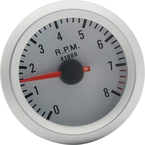 Tachymètre Tach Gauge avec support tasse pour voiture automatique 2 "52mm 0 8000 tr/min lumière LED bleue (1/5)