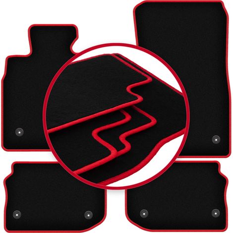 Alfombrillas CARLUX-RED para BMW 5 F10 berlina (VELCRO) (2010-2013) (1/5)