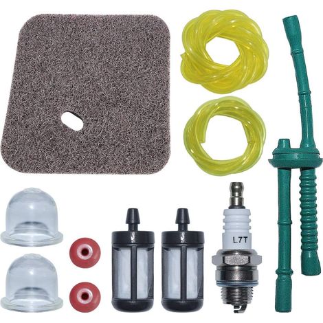4140 358 7702 Kit de maintenance de ligne de filtre à carburant et à air pour Stihl FS45 FS46 FS55 FS55R FS55RC FS38 KM55 HL45 FS45C FS45L FS46C FS55C Coupe-bordure. (1/5)