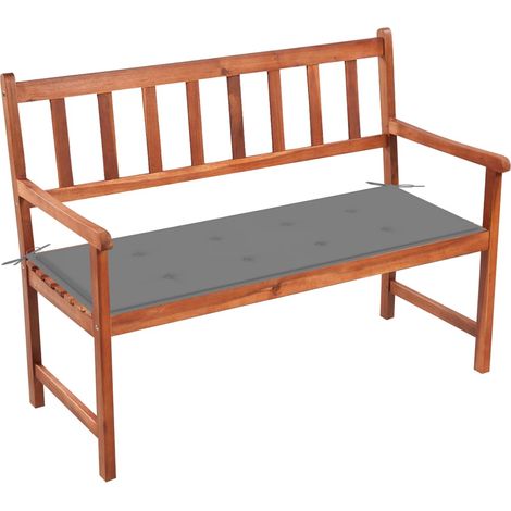 Banc de jardin Banquette de Jardin - Mobilier de jardin avec coussin 120 cm Bois d'acacia massif BV624983 - BonneVie (1/5)