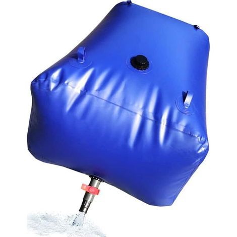 Réservoir d'eau pliable 350 L – PVC souple anti-corrosion – Dimensions 1x0,7x0,5 m – Robinet pour arrosage efficace - AmL1RDJvp (1/5)