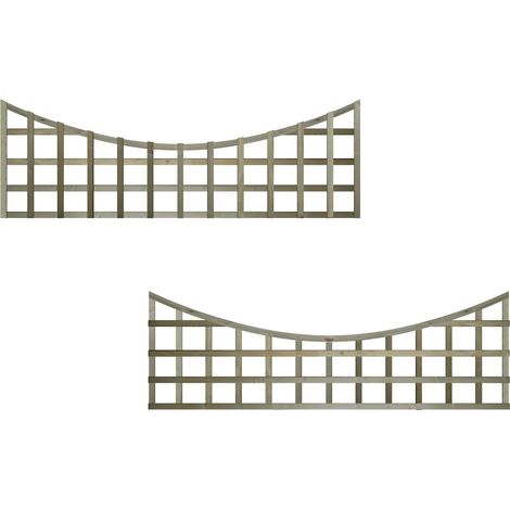 Premier 6ft x 2ft Concave Top Standard Square Garden Trellis Panel