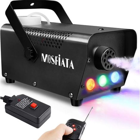Machine à brouillard 3 lumières LED avec télécommande sans fil contrôlables énorme fumée 2000 CFM 500W (1/4)