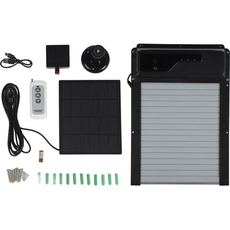 Ortviai Porte Automatique pour Poulailler avec Caméra 1080P, Vision Nocturne IR, Étanche IP65, Solaire et Télécommande