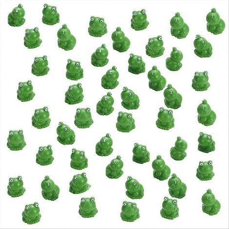 Lot de 100 mini-grenouilles décoratives pour jardin et maison. Figurines miniatures de grenouilles pour la décoration intérieure. (1/5)