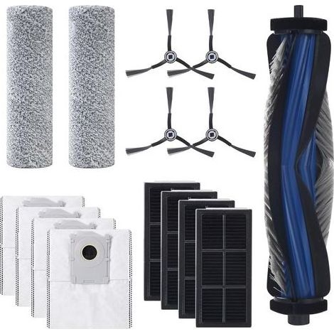 15-Piece Accessory Set for ECOVACS DEEBOT X8 Omni/X8 Pro Omni, Including 1 Main Brush, 4 Dust Bags, 4 Filters, 4 Side Brushes, 2 Rollers (1/5)