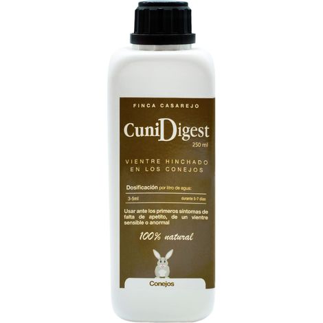 CuniDigest – Complemento nutricional líquido (250ml) para conejos – Apoyo digestivo en periodos sensibles – (Ref. FCCUDP)