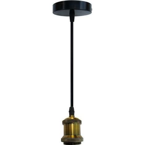 Douille suspension Suspension ampoule - fil Électrique pour suspension - Ampoule prise electrique - Suspension à douille dorée - Style vintage-Macaron (1/5)