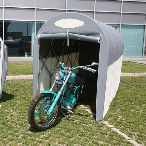 Motobox a Tunnel Copertura Box in PVC 270x120xh155 cm per Moto Scooter Grigio (1/5)