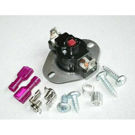 Interrupteur de sécurité de surchauffe compatible pour fournaise, limiteur de température L160°F, réarmement manuel (1/3)