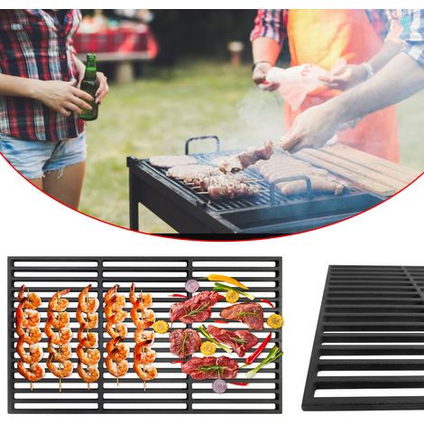 AUFUN 42 x 28 cm Grille de barbecue en fonte massive