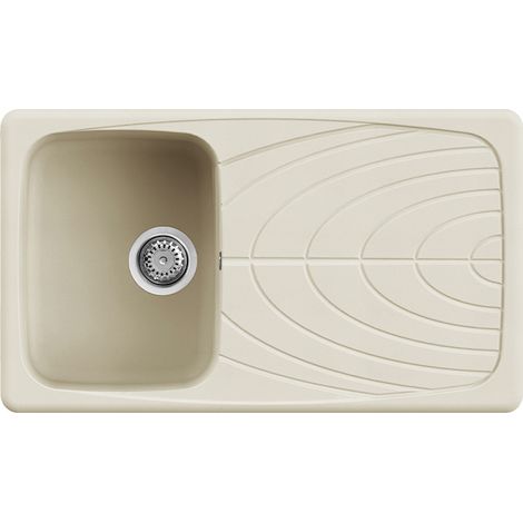 Lavello Elleci Incasso 1 vasca 86x50 Master 400 Granitek Bianco Antico LGM40062 (1/5)
