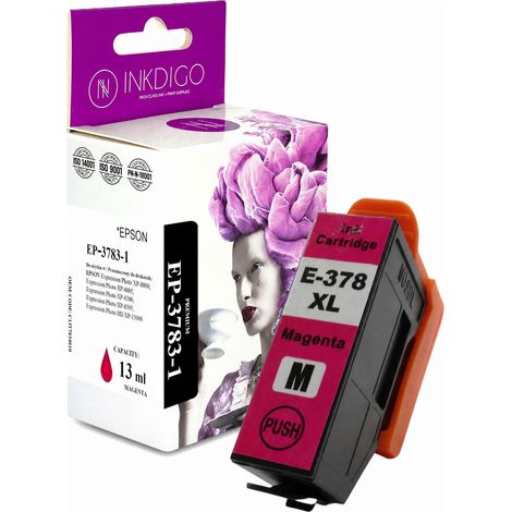 Inchiostro Inkdigo T3783 compatibile con la stampante Epson ExpressionPhotoHDXP-15000, certificato TÜV. (1/5)