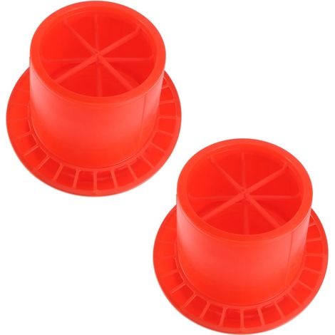 Seau à Aliments pour Poussins et Cailles 2 Pièces en Plastique Orange  Usage Ferme et Maison, Format Simple Multi-fonction, Lot de Deux Unités (1/5)