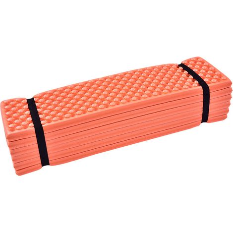 Tapis de camping en mousse pliable orange, matelas de sol imperméable pour plage et tente, coussin de couchage extérieur (1/5)