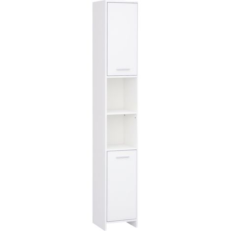 HOMCOM Storage Cabinet For Bathroom Bedroom Freestanding w/Door Cupboard&Shelves (1/5)