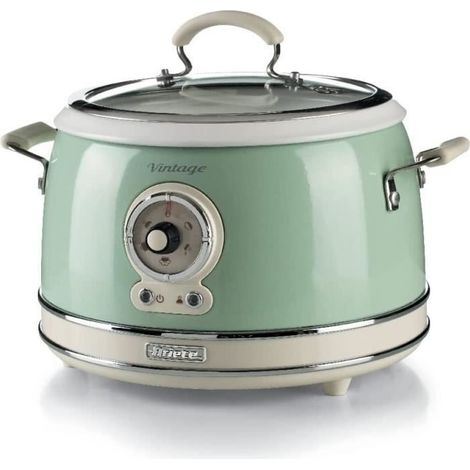 Ariete 2904 Cuiseur à riz vintage 3,5 L - céramique anti-adhésif, vapeur, sauté, mijoteuse, réchauffage