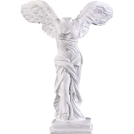 Statue de la Victoire ailée Samothrace en résine – Sculpture décorative blanche – Dimensions 14x10 cm – Réplique musée du Louvre