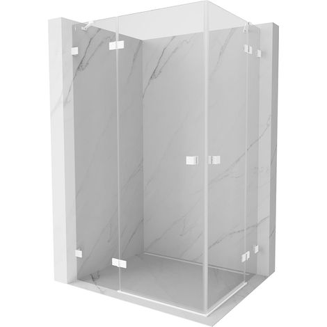 Mexen Lunar Duo cabina doccia a battente sinistra 100 x 75 cm, trasparente, bianca - 834-100L-075P-20-00 (1/5)
