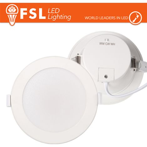 FSL Faretto LED da incasso 18W 3-CCT 3000K-4000K-6500K Foro Ø150-170mm IP20