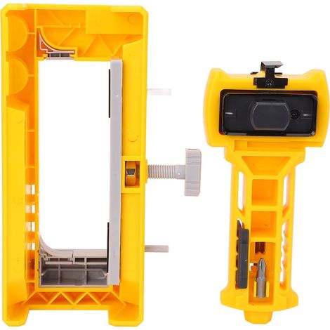 Kit Installation Charnière Porte Loquet Plastique Précis Réglable Gabarit Paumelle et Kit Pose Loquet Maison Jaune (1/5)