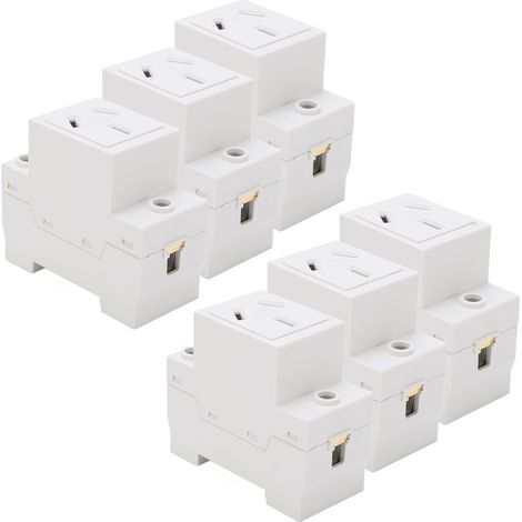 Rail de guidage modulaire pour 6 prises de courant 3 trous 250 V pour appareils électriques AC30-163 16 A (1/5)