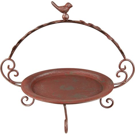 Étagère Porte-Plante en Fer Rouge Support de Fleurs Style Rustique 35 x 27 x 30 cm - PANGIVO (1/2)