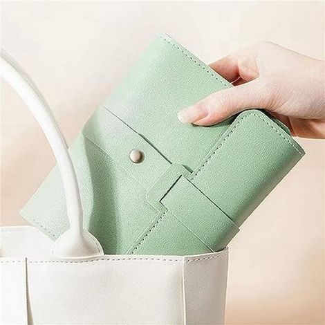 Farbe: Grün Material: PU-Leder Schmuckaufbewahrungsbeutel, Ohrringaufbewahrungsbeutel, tragbar.