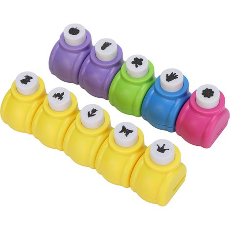 Lot de 10 perforatrices à motifs variés, faciles à utiliser et portables, pour bricolage DIY cartes et artisanat.