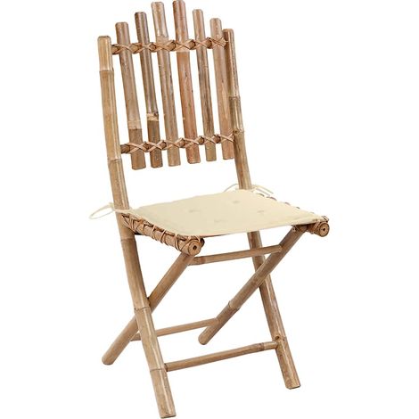 Maison Exclusive - Klappbare Gartenstühle 2 Stk. mit Kissen Bambu