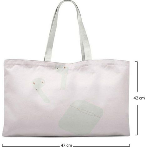 Sac shopping coton Bonamaison - tote bag réutilisable 47 x 42 cm, anses longues, durable (1/4)