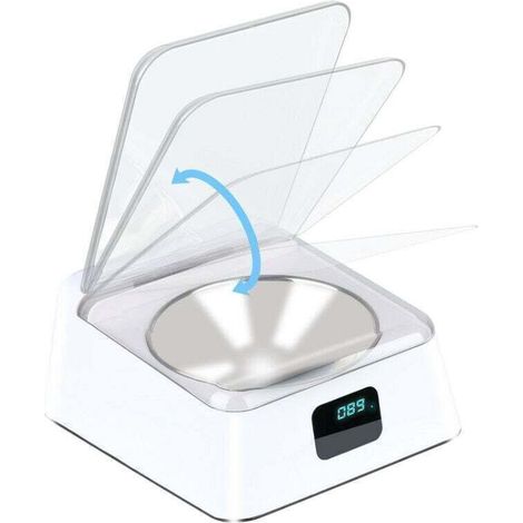 Gamelle à Capteur Infrarouge 330Ml, Acier Inoxydable, Couvercle à Ouverture/Fermeture Automatique, Avec Câble De Chargement Usb, 3-5 minutes de repos, Convient Aux Chats, Chiens