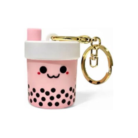 New Reusable Straw Keychain Set (Pearl Milk Tea Cup) - Pink - 301-400ml (Performance for Best Friends/Couples)