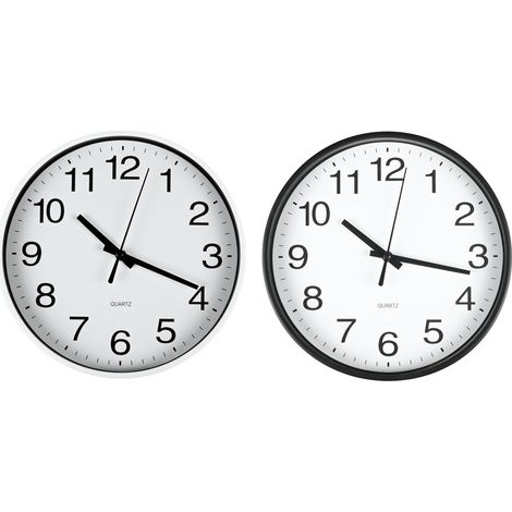 Horloge murale ronde de 20 cm, silencieuse, à piles, design moderne (1/4)