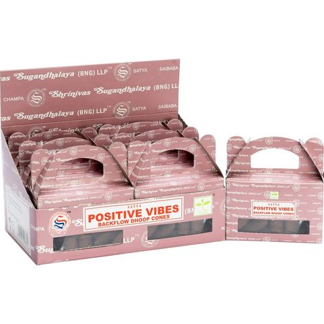 Boîte de - Cônes Dhoop à reflux Satya Positive Vibes- Vendu par 1