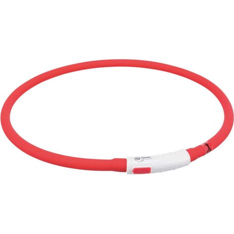Flash anneau lumineux usb, en silicone XS-XL: 70 cm/ø 10 mm, rouge (1/2)
