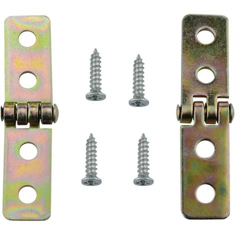 Lot de 2 charnières décoratives pour porte de meuble ou d'armoire, 4 trous, 13 mm (1/5)