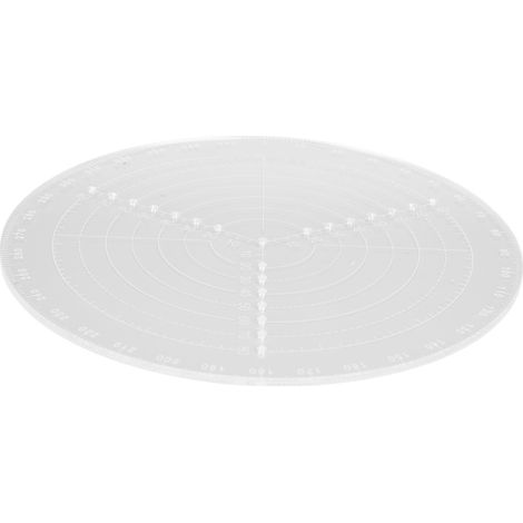 Compas rond à graduations transparentes en acrylique pour le travail du bois, outil de dessin de cercles, diamètre 20 cm / 7,9 pouces (1/5)