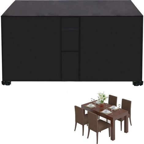 Housse imperméable pour meubles d'extérieur 130 x 75 x 71 cm en Oxford 420D résistant aux intempéries avec fenêtre de ventilation (1/5)