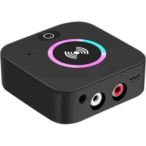 Récepteur Bluetooth 5.0, entrée auxiliaire sans fil 3,5 mm, NFC vers adaptateur audio stéréo 2 RCA (1/4)