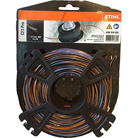 Fil de coupe High-Tech CF3 PRO Cruciforme STIHL débrousailleuse 00009304301 - 2,7 mm - 26 m