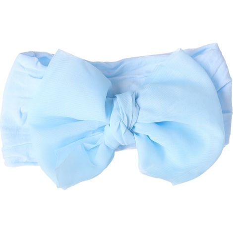 Baby-Haarreif mit Schleife – blau, breit (1/5)