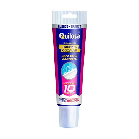 Tubo 100ml silicone bagno cucina antimuffa traslucido quilosa (1/2)