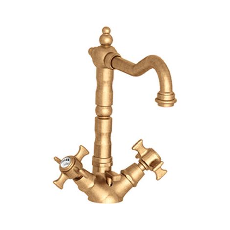 Mélangeur lavabo chambord bec potence mobile vieux bronze mat +vidage - CRISTINA ONDYNA CH11193