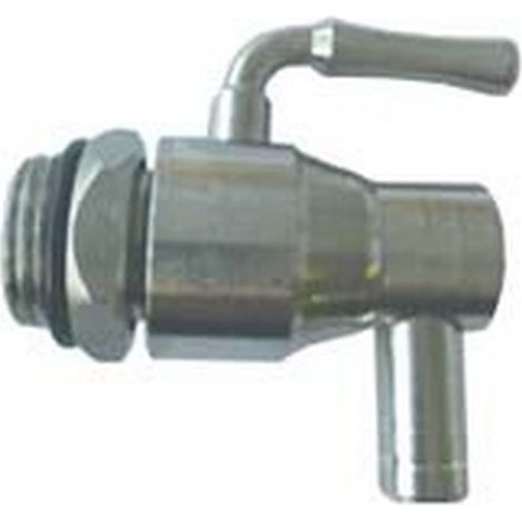 1PZ RUBINETTO A LEVA ACCIAIO INOX CON DADO PER FUSTI E SERBATOI - M 1/2"