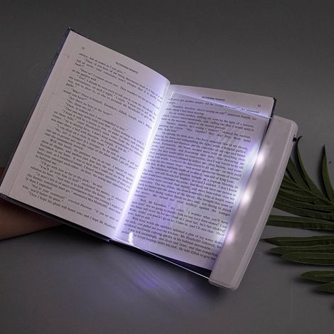 Lampe De Lecture Sans Fil - Éclairage Ciblé Pour Livre - Design Ultra-Léger Type Marque-Page - Lumière Naturelle Réglable En Intensité - 50 H D'Autonomie Sur 3 Piles AAA (1/5)
